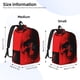 thumbnail image 2 of Disketp Minimalist Skull Red Mochila de Lona Estampada, Mochila Escolar de Viaje Ligera para Estudiantes y Portátil-Medium, 2 of 5