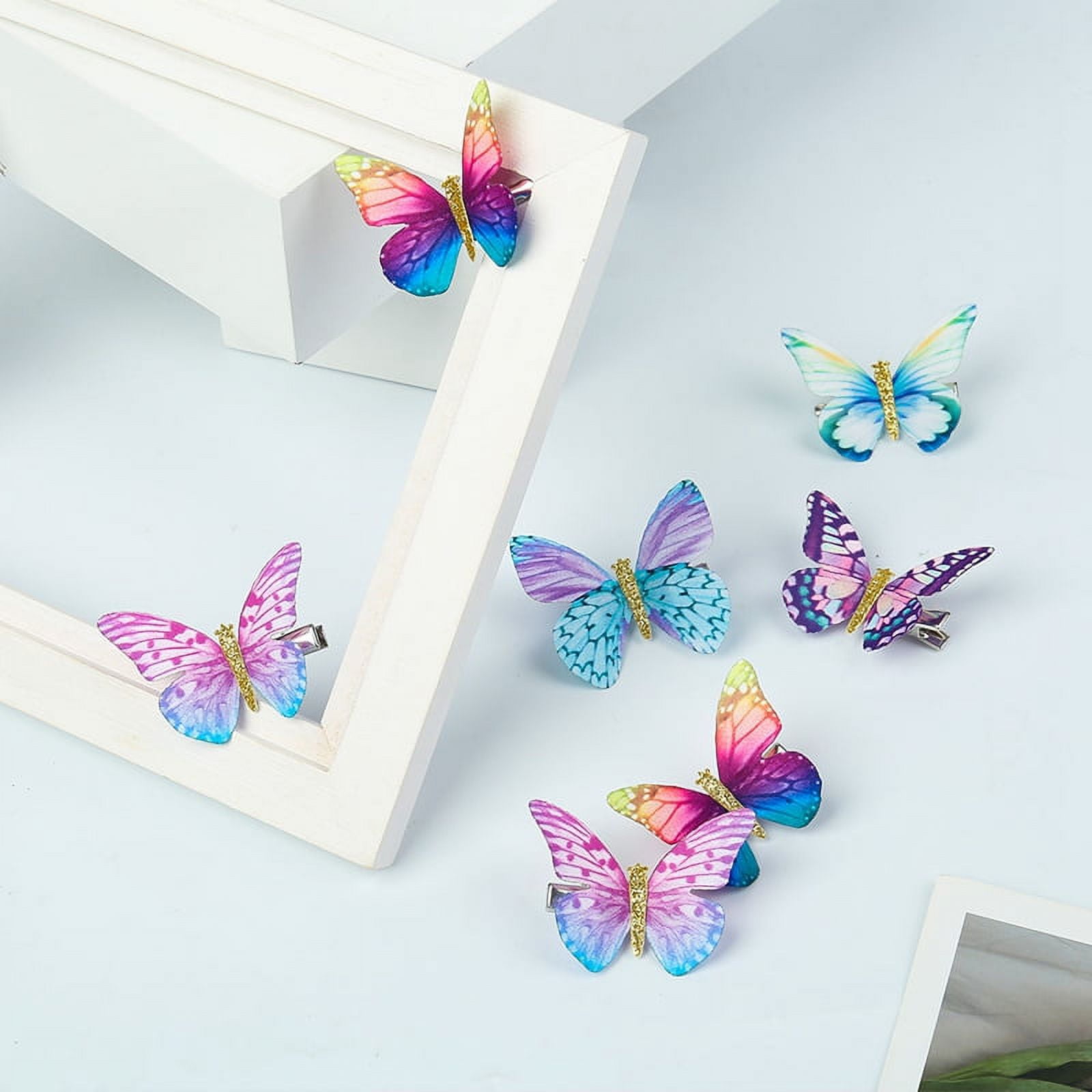 Qweryboo 18 Pcs Butterfly Hair Clips, Hair Snap Clips Barrettes for Baby Girls Hair Accessories (Fresh Styles)