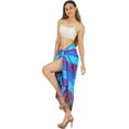 thumbnail image 4 of HAPPY BAY Women's Beachwear Summer Beach Bikini Wraps Swimwear Swim Cover up Wrap Skirt Bathing suit Swimsuit Sarong Coverups for Women One Size Violet, Tie Dye, 4 of 5