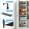 8Tier Adjustable Wicker Baskets Over Door Pantry Organization Storage