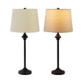 thumbnail image 6 of Maxax Metal Table Lamps Set of 2 ，Buffet Lamps Black Nightstand Lamps with Fabric Shade 26" Bedside Desk Lamps, 6 of 7