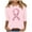 Breast cancer awareness shirts-Pink, variant on Homenesgenics Breast Cancer Ribbon Shirts Women's Loose Casual Breast Cancer Printed Round Neck 3/4 Sleeve 3/4 Sleeve T-Shirt Tops Gray L