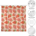 thumbnail image 4 of Cute Strawberry Shower Curtain, Pink Modern Minimalist Home Tub Bathroom Curtain Decor Set Strawberry Art Shower Curtain Quick Dry Washable Durable Polyester Fabric 72 x 72 inches, 4 of 6