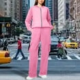 thumbnail image 5 of LEKODE Workout Hoodies for Women Baggy Hoodie Sweatpants and Hoodie Set for Women Top Long Sleeve Womens Tops Women’s Tops for Women Long Sleeve Pink 3XL, 5 of 6