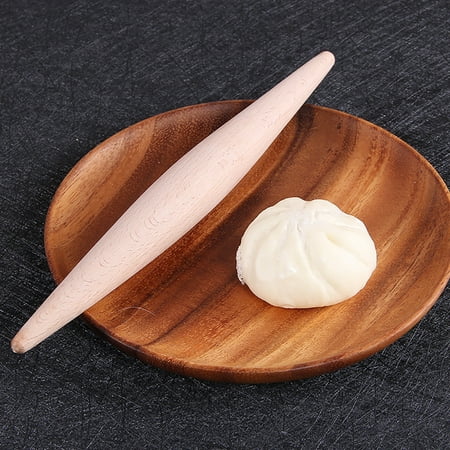 Advanced Solid Sticks - Mallroom Solid Wood Rolling Pin Beech No Paint No Wax Noodle Dumpling Dough Pressure Stick