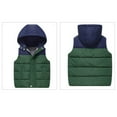 thumbnail image 6 of YTDSCS Kids Girl's Boy's Hooded Warm Padded Vest Toddler Puffer Cotton Colorblocking Waistcoat Fall Winter Thick Sleeveless Jacket 4-13 Years Old, 6 of 8