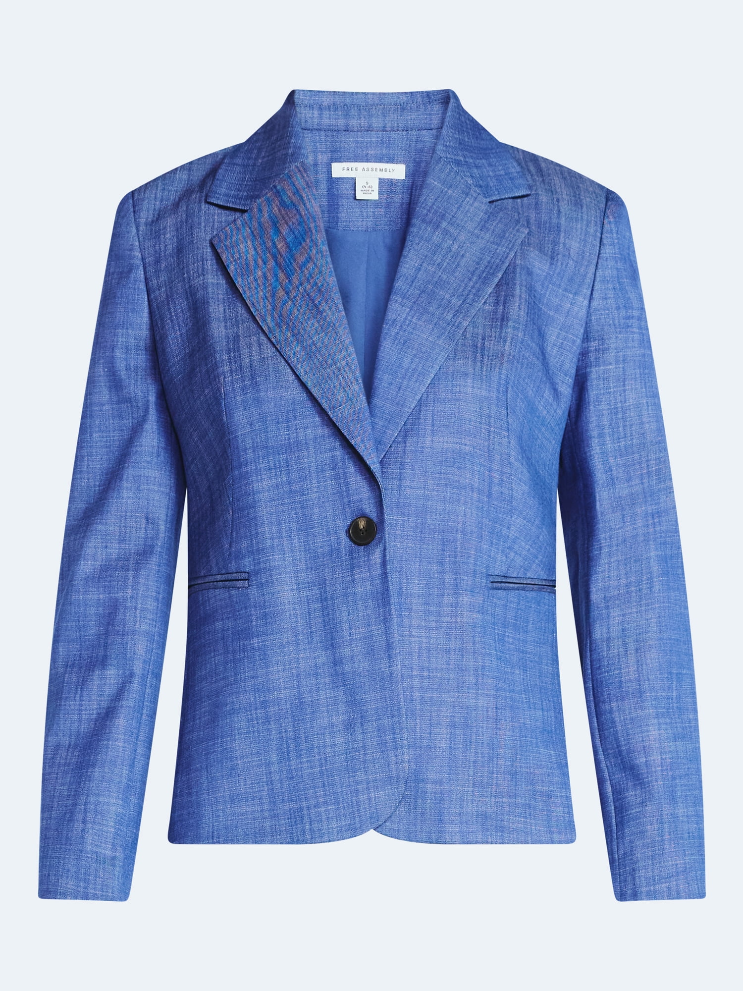 Free Assembly Women's and Women's Plus Single Breasted Blazer, Sizes XS-4X
