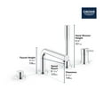 thumbnail image 2 of Grohe Concetto 195762432 4-Hole Single-Handle Deck Mount Roman Tub Faucet with 1.75 GPM Hand Shower in Matte Black, 2 of 3