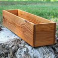 thumbnail image 2 of HLONK2 PCS Indoor Plant Pots Aestethic Room Decoration Office Decoration Cactus Nursery Planter Rectangular Planter Window Planter Boxes Outdoor Antiseptic Wood Flower Box Flowerpot Outdo, 2 of 6