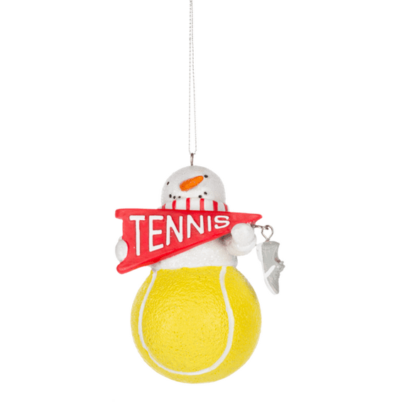 Snowman Tennis Ball Ornament