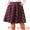 Red Blue, variant on DARING DIVA Women's Plus Vintage Plaid Elastic A-Line Skirt with Pockets 1X Brown