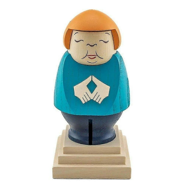 Angela Merkel Cartoon Figure Wooden Craft Statue Home Decoration Desktop Ornaments Gift