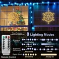 Christmas Snowflake Window Lights Decorations, 12 in 72 LED 8 Lighting