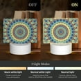 thumbnail image 3 of Cauagu Round Mandala1 for Rectangle Acrylic Night Light - Acrylic Modern Bedside Light with LED Light Lamp Base - Decorative Night Lamp for Restaurant Bar Cafe Shop, 3 of 9