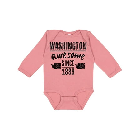 

Inktastic Washington Awesome Since 1889 Gift Baby Boy or Baby Girl Long Sleeve Bodysuit