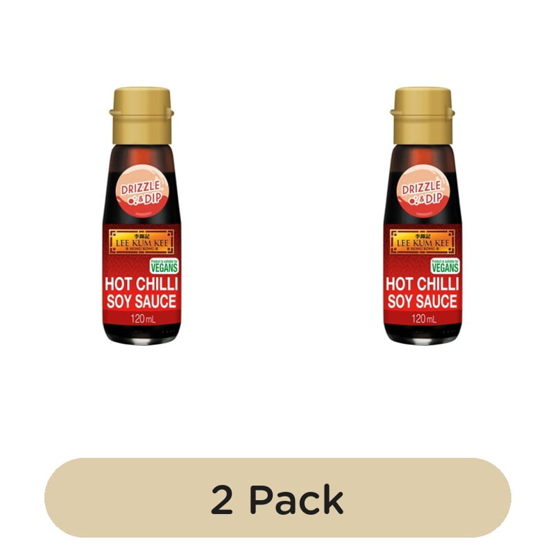 Lee Kum Kee Hot Chilli Soy Sauce 120ml, British Import (Pack of 2)