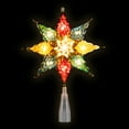 thumbnail image 3 of Northlight 8" Pre-Lit Red and Green Crystal 8-Point Star Christmas Tree Topper - Clear Lights, 3 of 6