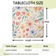 thumbnail image 2 of Pioneer Flower Floral Print Pattern Square Fitted Tablecloth with Elastic Edge,Square Table Cover,Washable Elastic Table Cover for Home Kitchen Party Decor 34"x34", 2 of 6