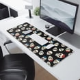 thumbnail image 2 of Long Mouse Pads for Desk,Black Cartoon Skull Pattern Desk Mats on Top Of Desks, Desk Mouse Pad Extra Large with 3mm Non-Slip Base and Stitched Edge for Gaming,Office,Work,Home 31.5"x11.8", 2 of 6