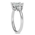 thumbnail image 3 of Divine Jewel Engagement Three Stone Ring - 1.5 Ct Princess Cut Lab Created Diamond Ring for Women - 14K White Gold Plated Ring - Classic Engagement Ring for Women - Sparkling Diamond Ring for Her, 3 of 3