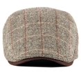 thumbnail image 4 of SikaFu Beret Cap Vintage Plaid Women Men Wool Hat Cap Retro Adjust Ivy Flat Newsboy Cap Artist Painter Hat Autumn Winter Berets, 4 of 6