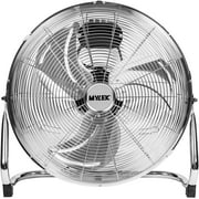High Velocity Floor Fan 18 Inch Chrome Cool Cold Air Cooling Circulator 3 Speed Portable Adjustable Tilt Industrial Gym Warehouse (18")