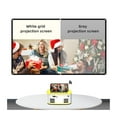 thumbnail image 3 of Projection Screen White Grid Anti-Light 160 ° Viewing Angle 130 120 100 inch Projector Screen for Movie or Office Presentation ,Wrinkle-Free, 3 of 11