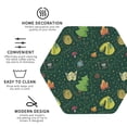 thumbnail image 3 of Vsdgher Camp In The Forest Leather Coasters for Drinks, Durable Drink Coasters 4 Set for Tabletop Protection, Luxurious Home Décor and Housewarming Gift ( {designName})Hexagon, 3 of 6