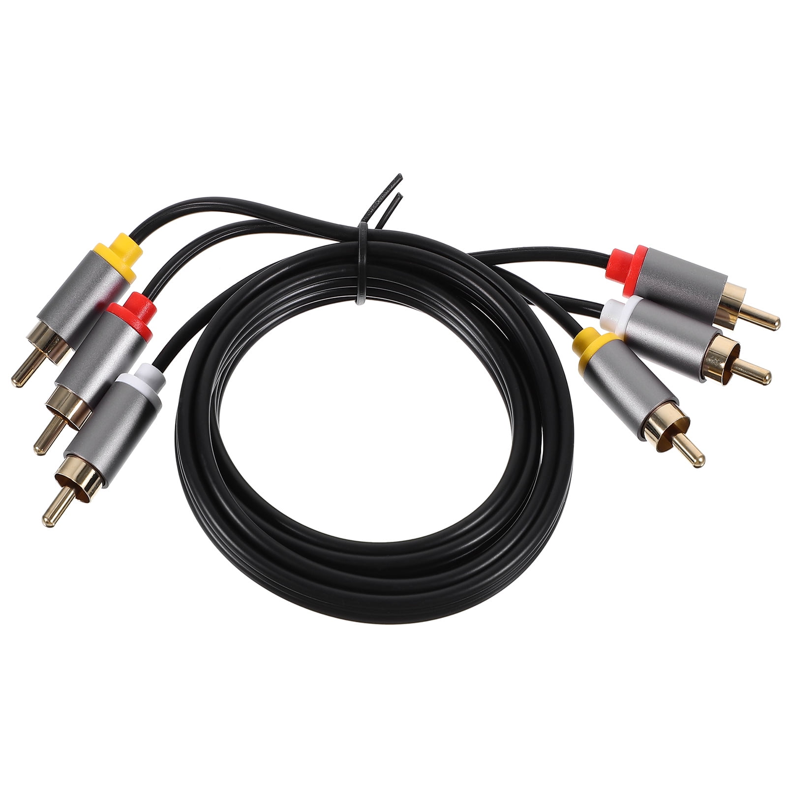 Nicehomfit DVD Audio Cable Dvd Player Connecting Cable Gray Stainless Steel Video Signal Transmission 1Pack