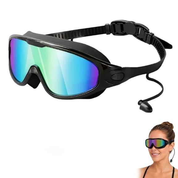 IBHOO UV Swim Goggles Adult, UV Swim Glasses, Stylish Goggles for Women, 180° Wide View No Leaking Swim Glasses for Youth