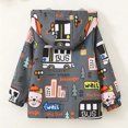 thumbnail image 6 of HAOTAGS Boys Lightweight Jacket (1-9) Full Zip Windproof Graphic Printed Windbreaker Gray Size 8, 6 of 9