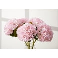 thumbnail image 2 of 5PCS 15.4In Artificial Hydrangea Silk Flowers Bouquet Faux Hydrangea Stems for Wedding Centerpieces Home Decor (White, 5), 2 of 5