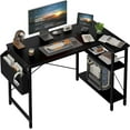 thumbnail image 3 of Shaped Computer Desk with Reversible Shelves  Inch Small Corner Desk with Storage Bag  Gaming Desk Computer Table Study Writing Table for Home Office Bedroom Small Space, 3 of 3
