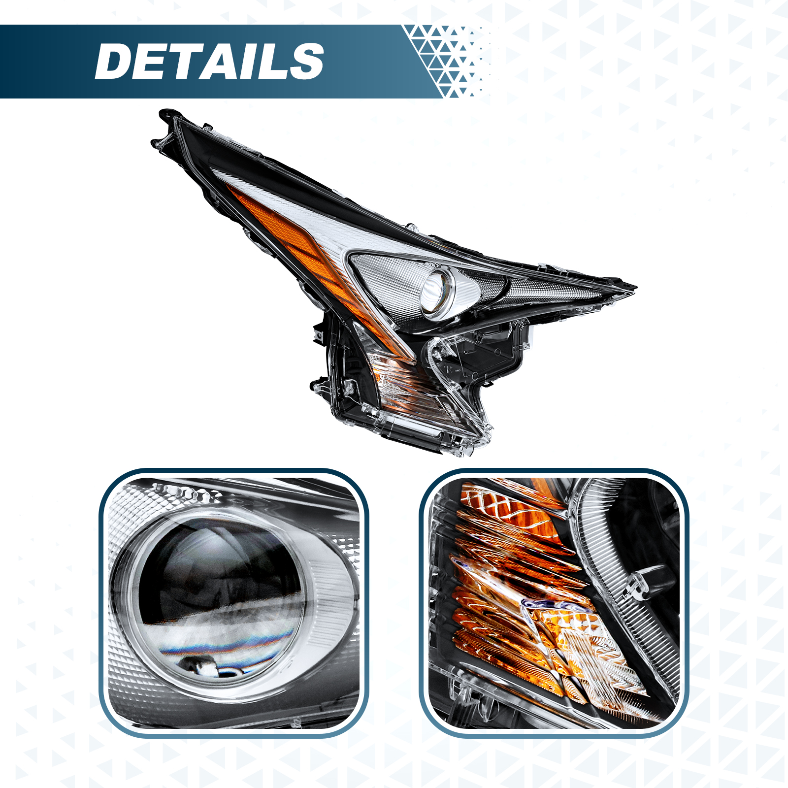 LED Headlight Assembly Fit for Toyota Prius 2016-2018 Headlamp Replacement Passenger Side 1 Pack