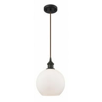 516-1P-OB-G121-8-Innovations Lighting-Athens - 1 Light Mini Pendant In Industrial Style-10 Inches Tall and 8 Inches Wide-Oil Rubbed Bronze