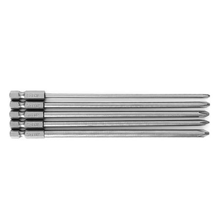 

BCLONG 5Pcs 6.35Mm Shank 150Mm Long Ph1 Ph2 Cross Screwdriver Bits Power Driver Tool