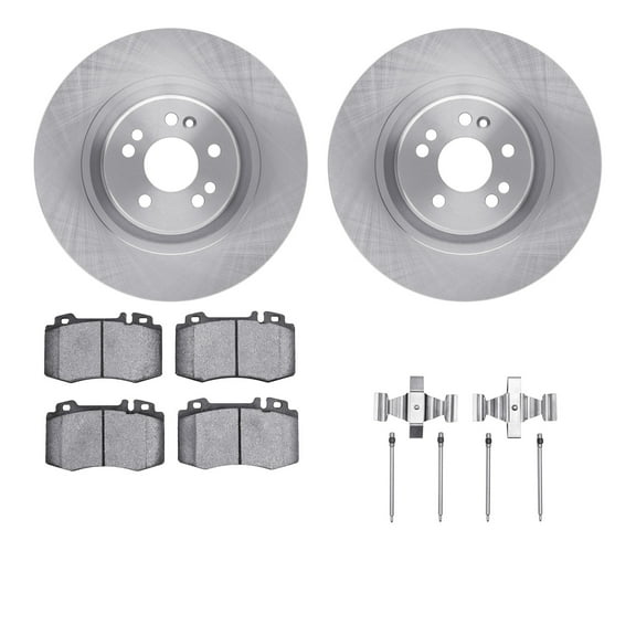 Dynamic Friction Company Front Brake Rotors with 5000 Euro Ceramic Brake Pads includes Hardware 6612-63388