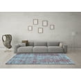 thumbnail image 3 of Ahgly Company Indoor Square Abstract Light Blue Contemporary Area Rugs, 5' Square, 3 of 4