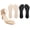 Beige+Black, variant on 3/4 High Heel Cushion Inserts for Women, 2 Pairs Self-Adhesive Gel Shoe Inserts, Anti-Slip Comfort Heel Pads for High Heels, Sandal and Flats (Black, Small : Women's 5-8)
