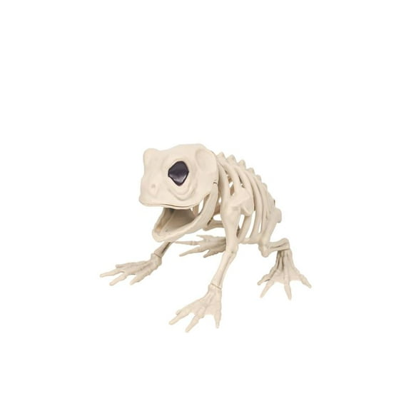 Skeleton Frog Halloween Decor Model, Plastic Animal Frogs Skull Frog Art Ornaments, for Home Living Room Bedroom Office Desk Top Party Haunted House Bar