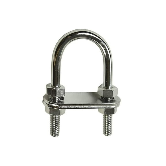 MARINE CITY 304 Grade Stainless Steel Mirror Polished Finish Boat Stern Stock Bow Eye U-Bolt Length: 2-1/2 Inches for Marines  Boats  Yachts  Accessory Hardware Pack of 1