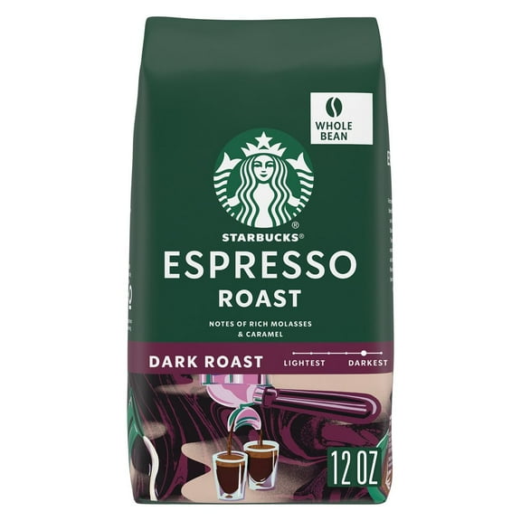 Starbucks Espresso Roast Dark Roast Whole Bean Coffee - 12oz - Pack of 2