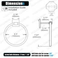 thumbnail image 2 of wqlpp-Towel Holder Wall Mounted Gold Bathroom Hardware Bath Towel Rings Hand Towels Hanger Rack Stainless Steel, B3010BG, 2 of 4