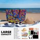 thumbnail image 5 of Disketp Vintage Audio Cassettes Bolsa de Playa de Gran Capacidad, Bolso Impermeable y a Prueba de Arena para Mujer, Ideal para Playa, Piscina y Natación, 5 of 7