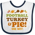 thumbnail image 3 of Inktastic Football Turkey and Pie Girls Baby Bib, 3 of 4