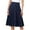 Dark Blue, variant on Skirts for Women 4-way Stretch Women Girl Stretch High Waist Pleated Mid Length Version Knit Flared Skirt Basic Essentials Summer Vacation Beach Fashion