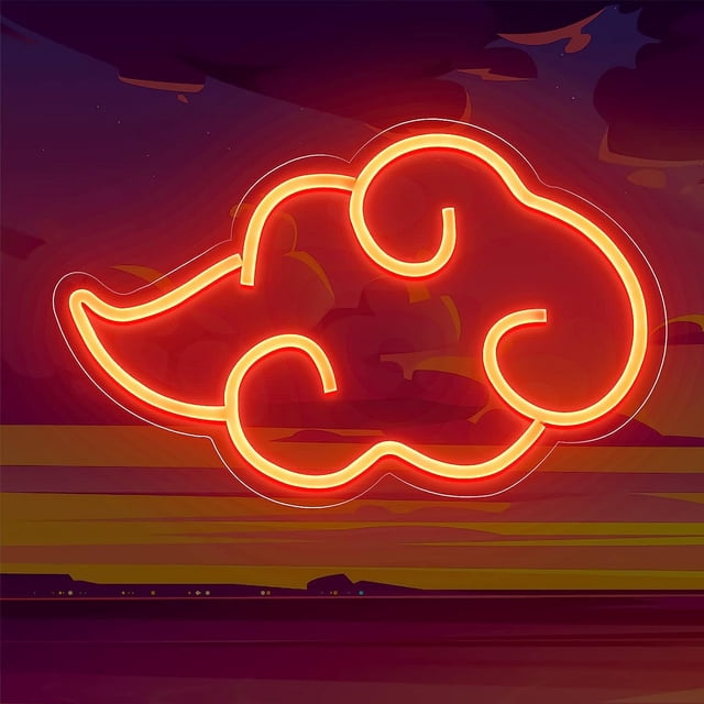Nubes - Deco LED de neón rojo, accesorios de barra de letrero luminoso Deco de neón, decoraciones de pared, para dormitorio, sala de juegos, decoración de fiesta de bar