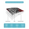 thumbnail image 5 of Red White Full Size Down Alternative Comforter, Lightweight Comforter Quilt Bedding Set with Pillow Shams Abstract Black Chrysanthemum Flower Floral All Seasons Bed Comforter Duvet Insert 78"x90", 5 of 7