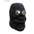 thumbnail image 2 of BadPiggies Winter Thermal Trapper Hat with Glasses Unisex Pilot Hats Full Face Neck Ski Hunting Outdoor Cap (Black), 2 of 6