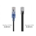 thumbnail image 3 of Monoprice Cat6A Ethernet Patch Cable - 14 Feet - Black | Network Internet Cord - RJ45, 550Mhz, UTP, Pure Bare Copper Wire, 10G, 30AWG, 5-Pack - SlimRun Series, 3 of 5
